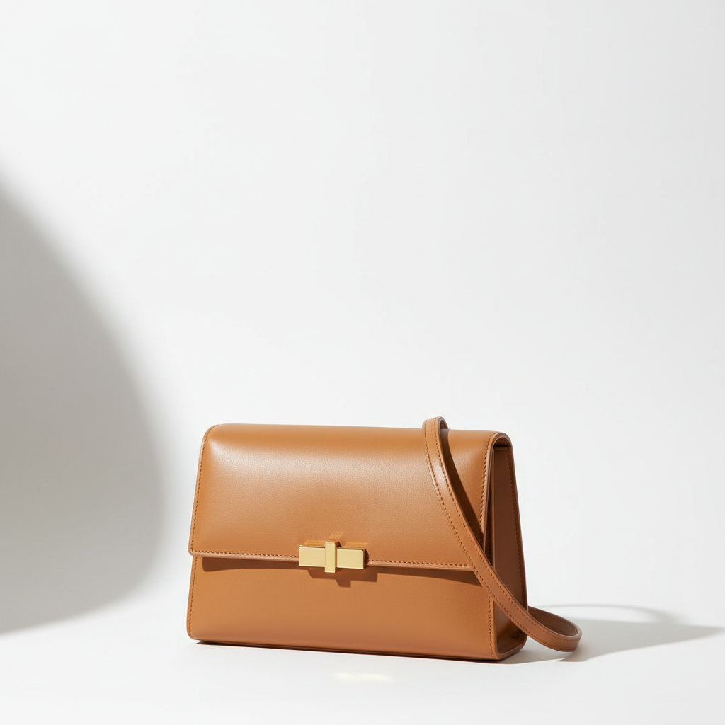 Bolso de cuero premium color camel